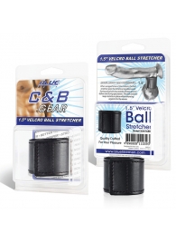 Хомут-утяжка для мошонки из искусственной кожи на липучке VELCRO BALL STRETCHER- 4 см. - BlueLine - в Воронеже купить с доставкой