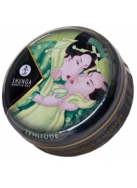 Массажная свеча Exotic Green Tea с ароматом зелёного чая - 30 мл. - Shunga - купить с доставкой в Воронеже