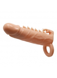 Телесная удлиняющая насадка Penis Sleeve Emmitt - 17 см. - Baile - в Воронеже купить с доставкой