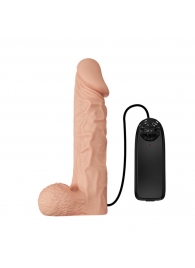 Телесный женский вибрострапон на ремешках с проводным пультом - Baile - купить с доставкой в Воронеже