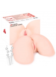 Телесный вибромастурбатор-полуторс Hanna Onahole 002 Real Hips - KOKOS - в Воронеже купить с доставкой