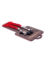 Металлические зажимы на соски с красными замшевыми кисточками - Crazy Handmade - купить с доставкой в Воронеже