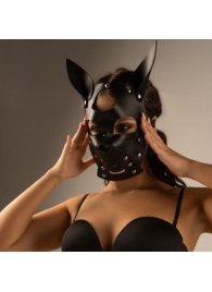 Черная маска  Собака  с ушками - Crazy Handmade - купить с доставкой в Воронеже