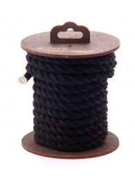 Черная хлопковая веревка для бондажа на катушке - 5 м. - Crazy Handmade - купить с доставкой в Воронеже