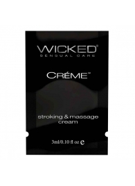 Крем для массажа и мастурбации Wicked Stroking and Massage Creme - 3 мл. - Wicked - купить с доставкой в Воронеже