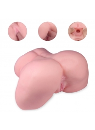 Реалистичный мастурбатор-полуторс с 2 рабочими отверстиями - S-HANDE - в Воронеже купить с доставкой