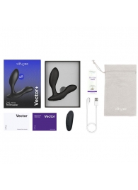 Черный анальный вибратор We-Vibe Vector+ - We-vibe - в Воронеже купить с доставкой