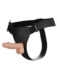 Женский страпон на регулируемых ремешках с вибрацией - 19,4 см. - Baile - купить с доставкой в Воронеже