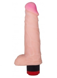 Вибратор-реалистик ART-Style №8 с мошонкой - 19 см. - Art-Style