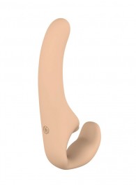 Бежевый безремневой страпон Temptation - Lola Games - купить с доставкой в Воронеже