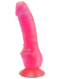 Розовый фаллоимитатор с шипами для клиторальной стимуляции - 17,8 см. - LOVETOY (А-Полимер)