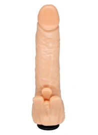 Телесная гелевая насадка-фаллос с клиторальными лепестками - 18,5 см. - LOVETOY (А-Полимер) - купить с доставкой в Воронеже