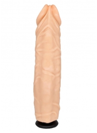 Телесная насадка-фаллос с пышными венами - 19,5 см. - LOVETOY (А-Полимер) - купить с доставкой в Воронеже