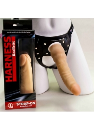 Реалистичный страпон телесного цвета - 19,3 см. - LOVETOY (А-Полимер) - купить с доставкой в Воронеже