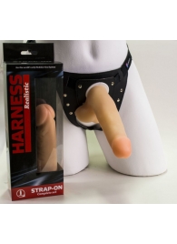 Приятный на ощупь фаллоимитатор на поясе Харнесс - 16,5 см. - LOVETOY (А-Полимер) - купить с доставкой в Воронеже