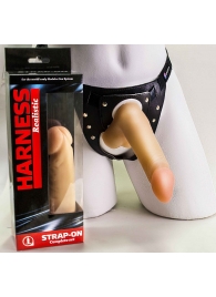 Реалистичный фаллоимитатор на трусиках с плугом - 18,5 см. - LOVETOY (А-Полимер) - купить с доставкой в Воронеже