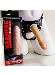 Телесная насадка-фаллос на трусиках с плугом - 16,5 см. - LOVETOY (А-Полимер) - купить с доставкой в Воронеже