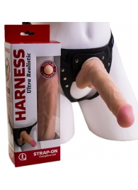 Страпон Harness из двух предметов: регулируемые трусики и насадка-фаллос - 17,5 см. - LOVETOY (А-Полимер) - купить с доставкой в Воронеже