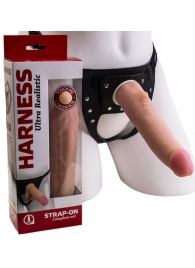 Реалистичный страпон Harness из трусиков и насадки-фаллоса - 18,5 см. - LOVETOY (А-Полимер) - купить с доставкой в Воронеже