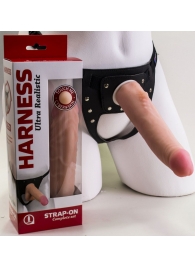 Реалистичный страпон Harness из трусиков и насадки-фаллоса - 18,5 см. - LOVETOY (А-Полимер) - купить с доставкой в Воронеже