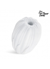 Белый нереалистичный мастурбатор в форме бутона цветка Daisy - 1137 - в Воронеже купить с доставкой
