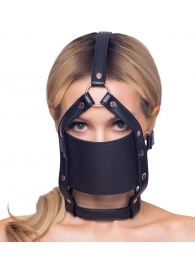 Черный намордник с кляпом-шаром Head Harness With A Gag - Orion - купить с доставкой в Воронеже