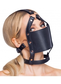 Черный намордник с кляпом-шаром Head Harness With A Gag - Orion - купить с доставкой в Воронеже