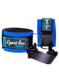 Сине-чёрные оковы на ноги из неопрена - Sitabella - купить с доставкой в Воронеже