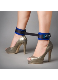 Сине-чёрные оковы на ноги из неопрена - Sitabella - купить с доставкой в Воронеже