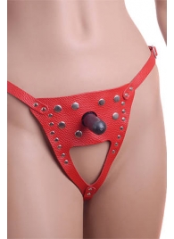Красные трусики со штырьком - Sitabella - купить с доставкой в Воронеже