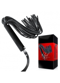 Черная кожаная плеть-флоггер - 84 см. - Notabu - купить с доставкой в Воронеже