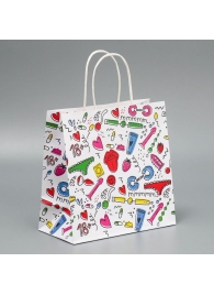 Подарочный крафтовый пакет«18» - 22×22×11 см. - Сима-Ленд - купить с доставкой в Воронеже