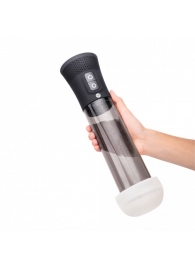 Черная автоматическая вакуумная помпа Pink Vibe с 2 уплотнительными кольцами - Pink Vibe - в Воронеже купить с доставкой