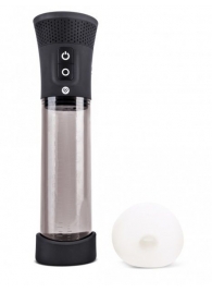 Черная автоматическая вакуумная помпа Pink Vibe с 2 уплотнительными кольцами - Pink Vibe - в Воронеже купить с доставкой