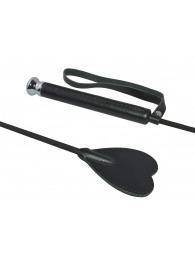 Чёрный стек с шлепком-сердечком - 70 см. - Sitabella - купить с доставкой в Воронеже