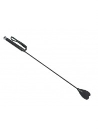 Чёрный стек с шлепком-сердечком - 70 см. - Sitabella - купить с доставкой в Воронеже