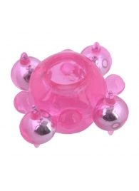 Эрекционное кольцо c бусинками - Toyfa Basic - в Воронеже купить с доставкой