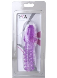 Фиолетовая насадка, удлиняющая половой член - 13,5 см. - Toyfa Basic - в Воронеже купить с доставкой