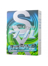 Презервативы Sagami Xtreme Mint с ароматом мяты - 3 шт. - Sagami - купить с доставкой в Воронеже