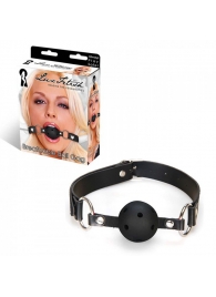 Черный кляп с отверстиями для дыхания - Lux Fetish - купить с доставкой в Воронеже