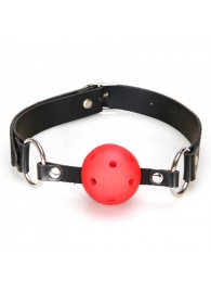 Кляп-шарик на ремне с возможностью дышать - Lux Fetish - купить с доставкой в Воронеже