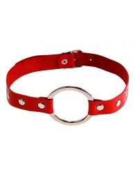 Кляп-кольцо на красных ремешках - Sitabella - купить с доставкой в Воронеже