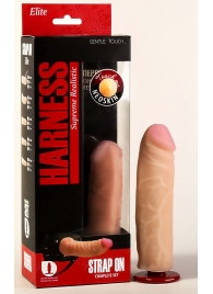 Страпон Харнесс: трусики с плугом и насадка из неоскин - 15,2 см. - LOVETOY (А-Полимер) - купить с доставкой в Воронеже