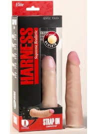 Женский страпон с реалистичной насадкой - 17 см. - LOVETOY (А-Полимер) - купить с доставкой в Воронеже