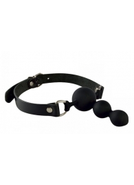 Силиконовый кляп-ёлочка на кожаных ремешках - Sitabella - купить с доставкой в Воронеже