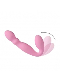 Розовый безремневой вибрострапон - 17,8 см. - SHEQU - купить с доставкой в Воронеже