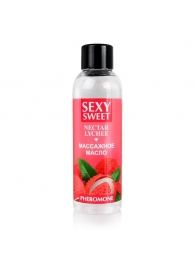 Массажное масло Sexy Sweet Nectar Lychee с феромонами и ароматом личи - 75 мл. - Биоритм - купить с доставкой в Воронеже