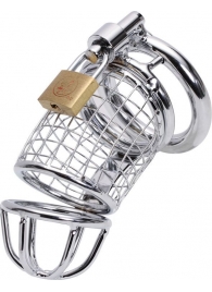 Серебристый сетчатый пояс верности с замочком - Notabu - купить с доставкой в Воронеже