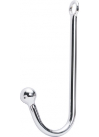 Серебристый анальный крюк с одним шариком - Notabu - купить с доставкой в Воронеже