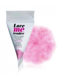Съедобное согревающее массажное масло Love Me Tender Cotton Candy с ароматом сладкой ваты - 10 мл. - Love to Love - купить с доставкой в Воронеже